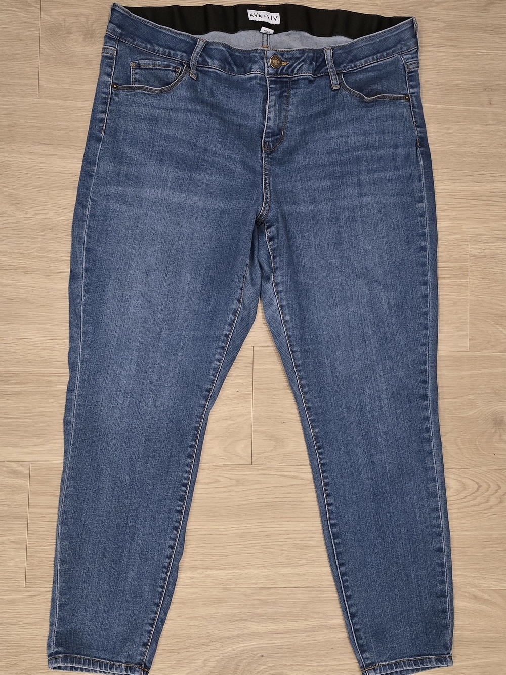 Ava & Viv Medium Blue Stretch Jeggings - Slim Fit